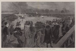 A corrida de barcos da Universidade de 1901, a cena da ponte Barnes